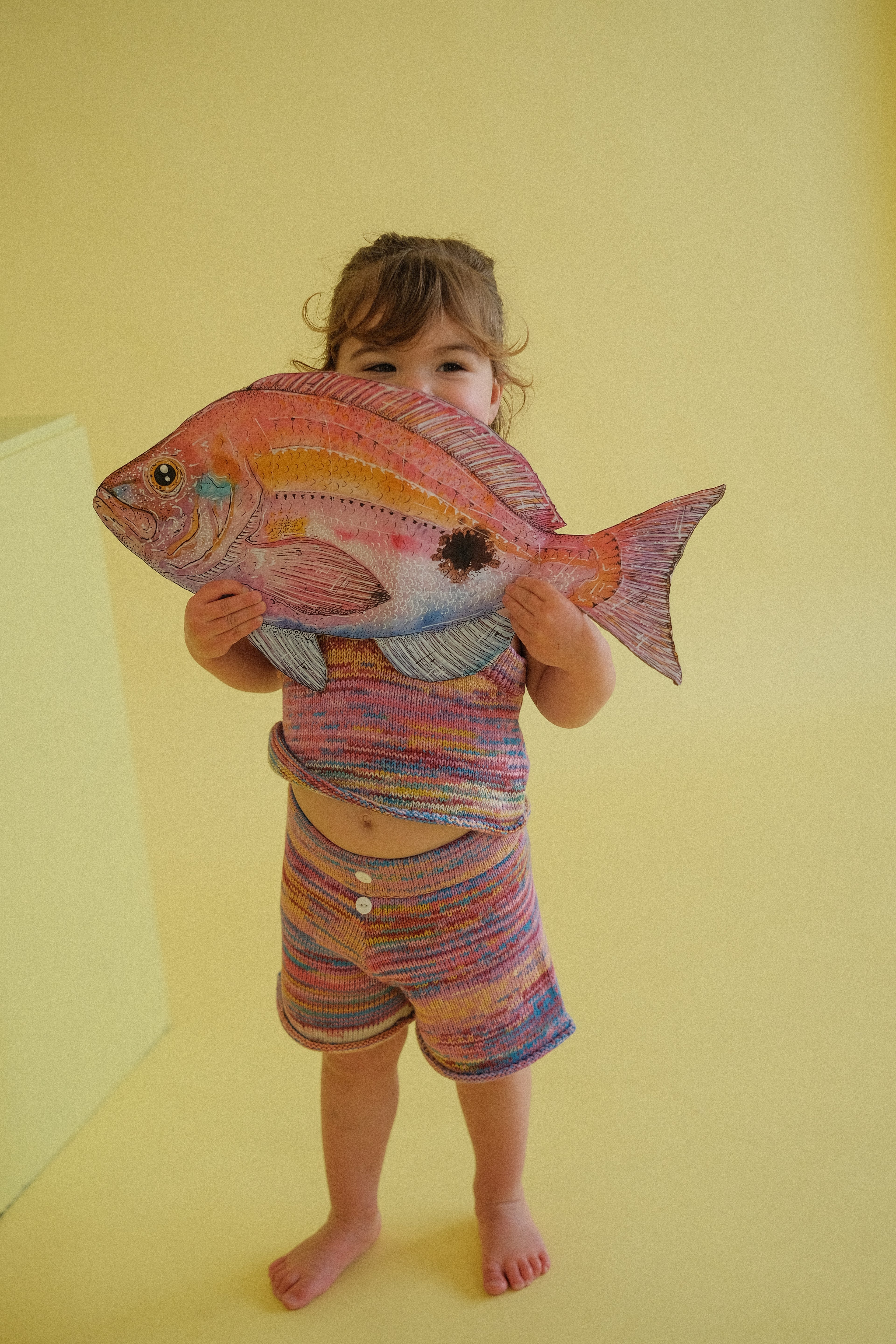 Knitted Singlet Top Rainbow
