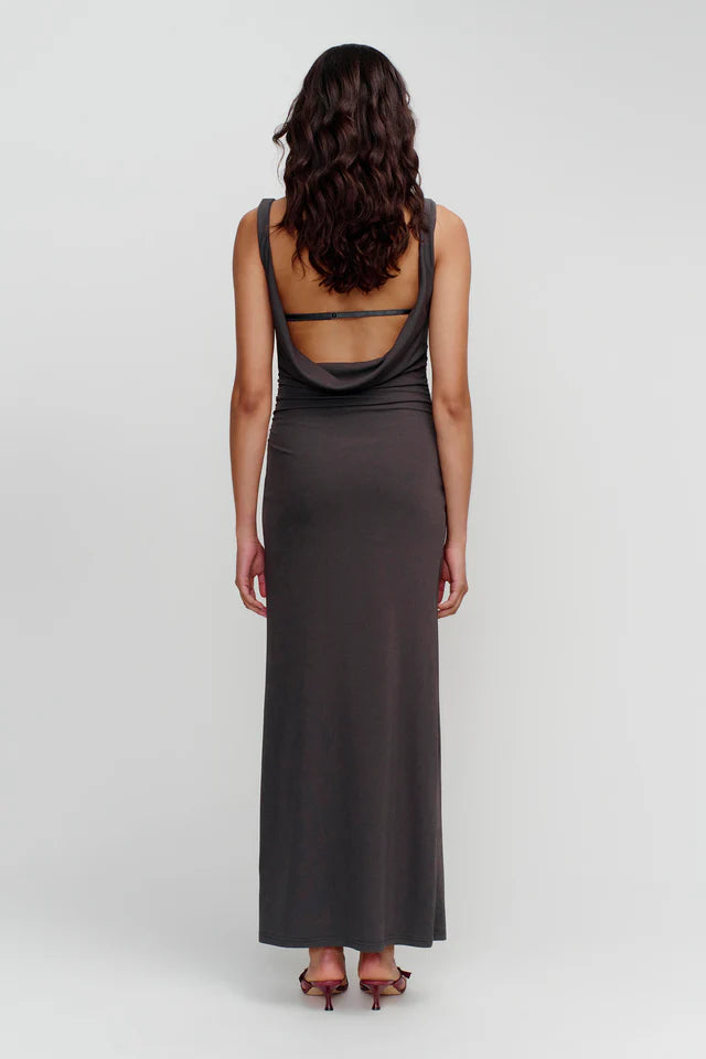 Hariette Midi Dress Charcoal