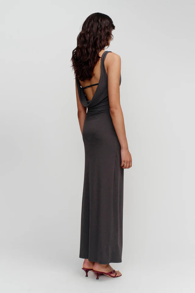Hariette Midi Dress Charcoal