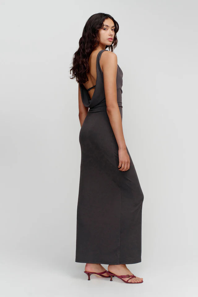 Hariette Midi Dress Charcoal