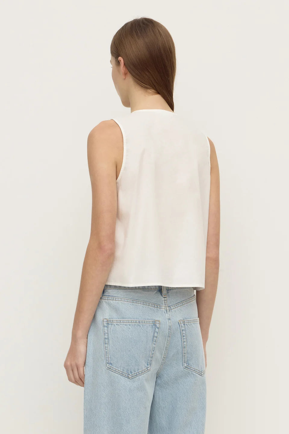 Holly Cotton Tie top White