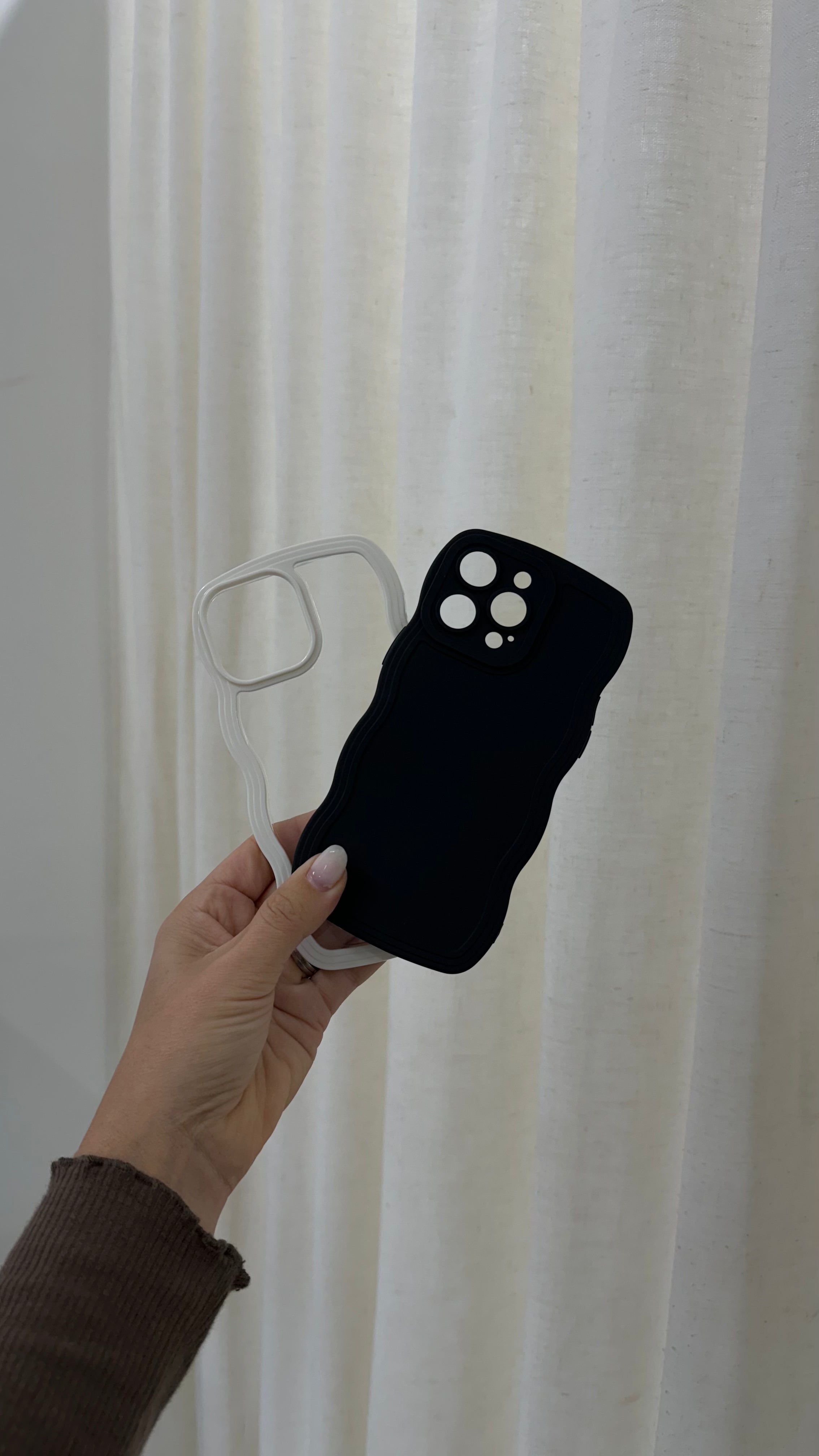 Black Wavy Phone Case