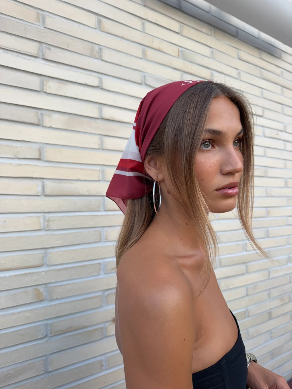 Red Head Scarf