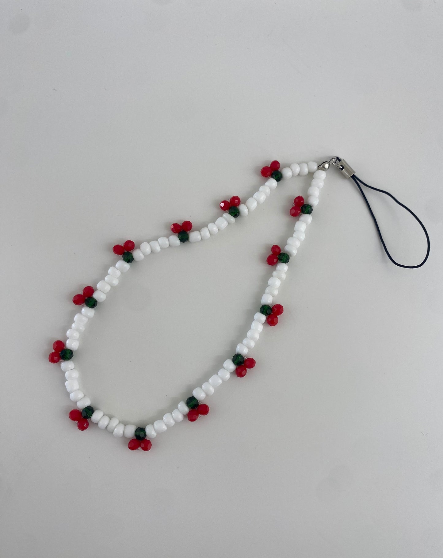 Phone Bracelet Cherry Beaded