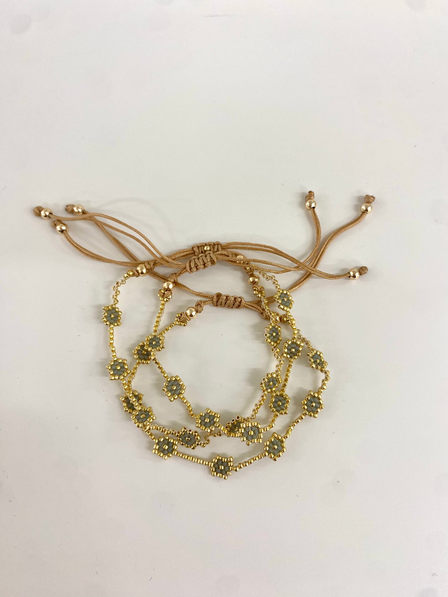 Gold Sage Flower Bracelet