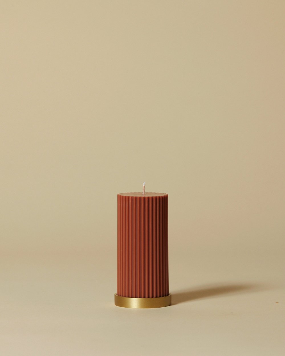 Slim Brass Candle Holder