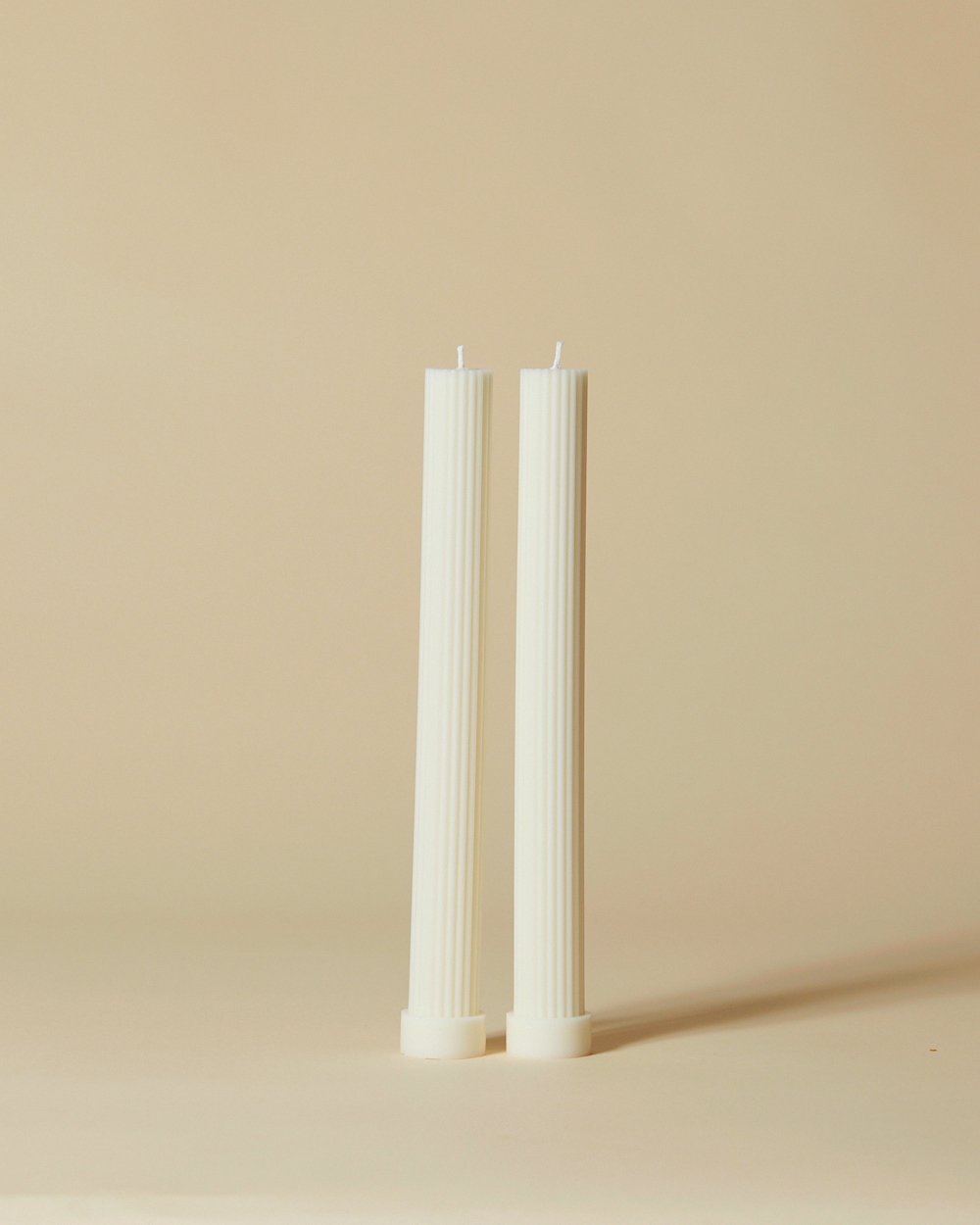 PIXI Pair - Tall Pillar Candles Nude