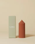 Yuki Pillar Candle Mahogany