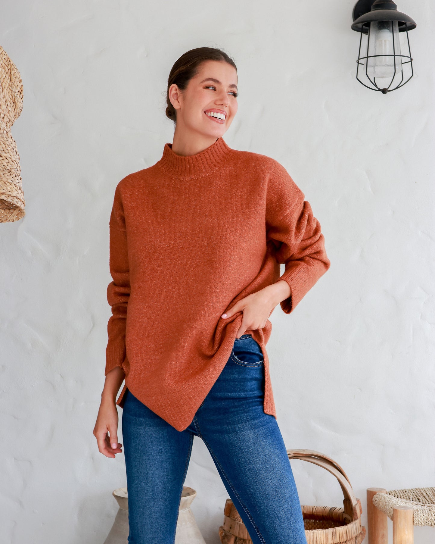 Ruby Tan Oversized Knit