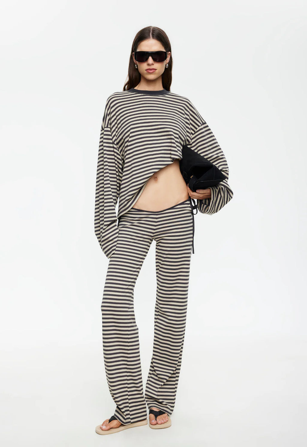 Bloom LS Tee Slate Stripe