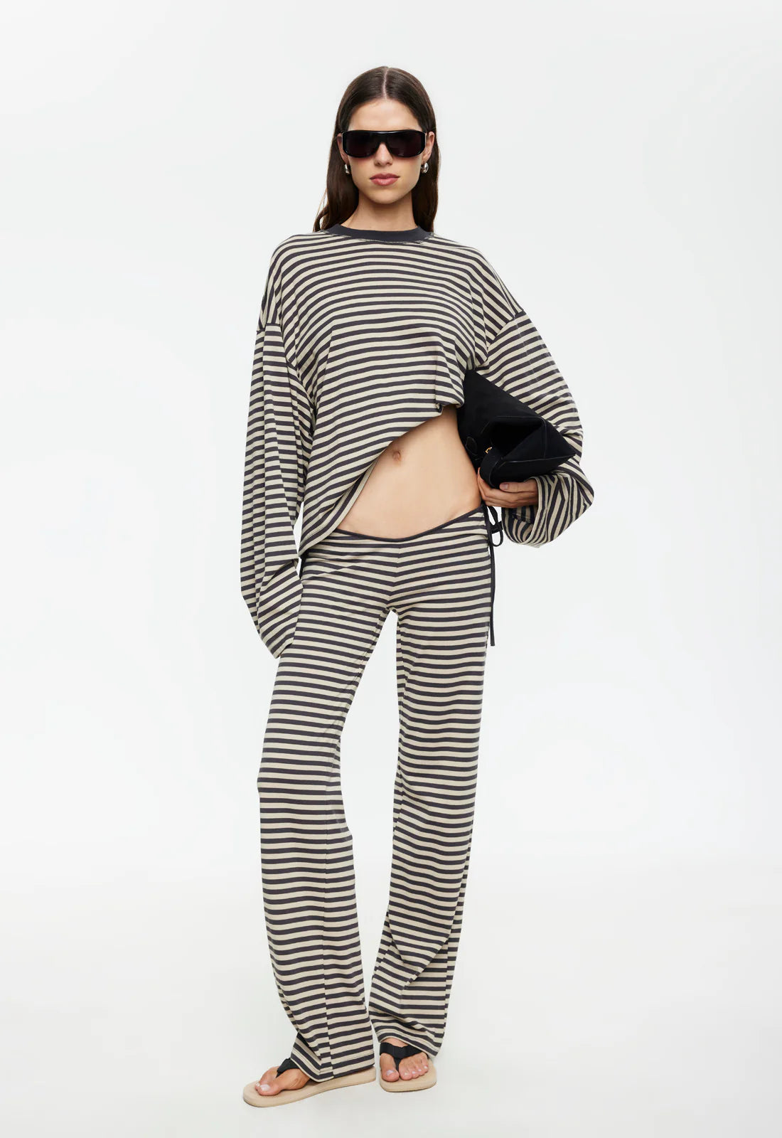 Bloom LS Tee Slate Stripe