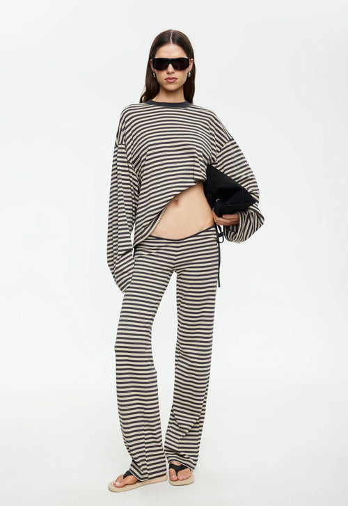 Bloom LS Tee Slate Stripe