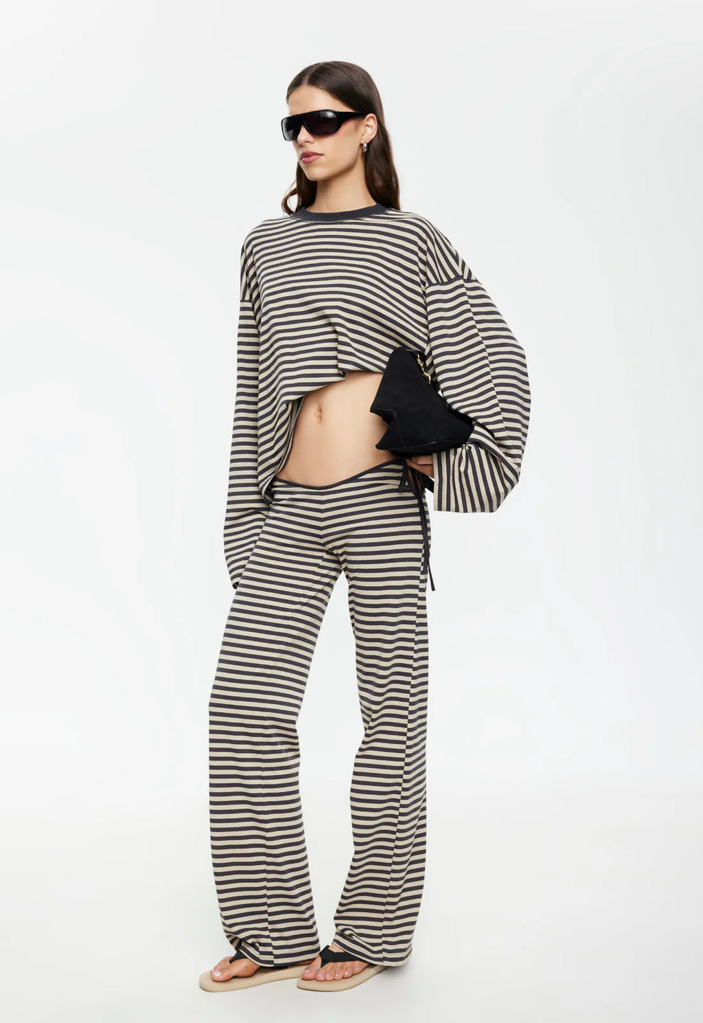 Bloom LS Tee Slate Stripe