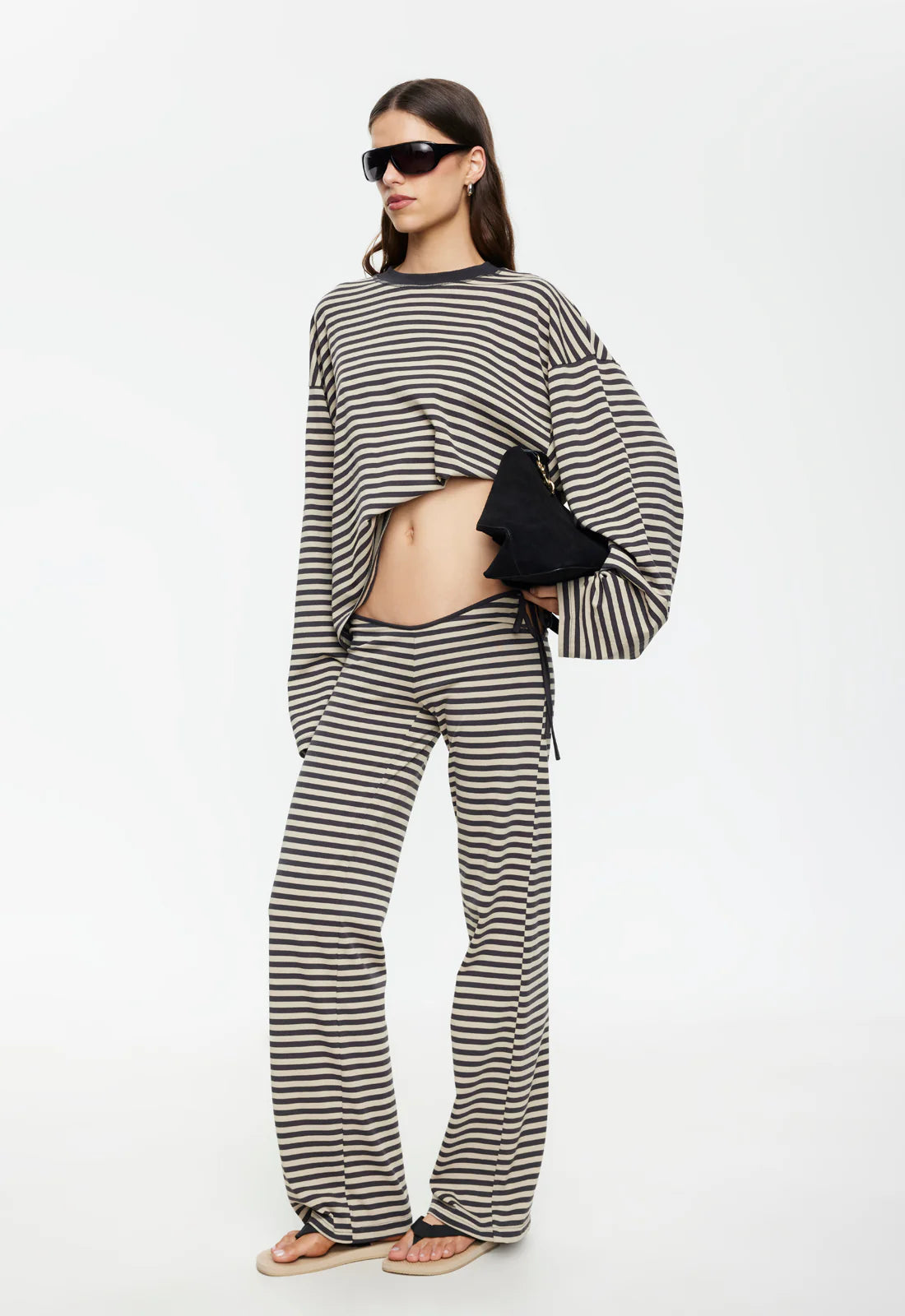 Bloom LS Tee Slate Stripe