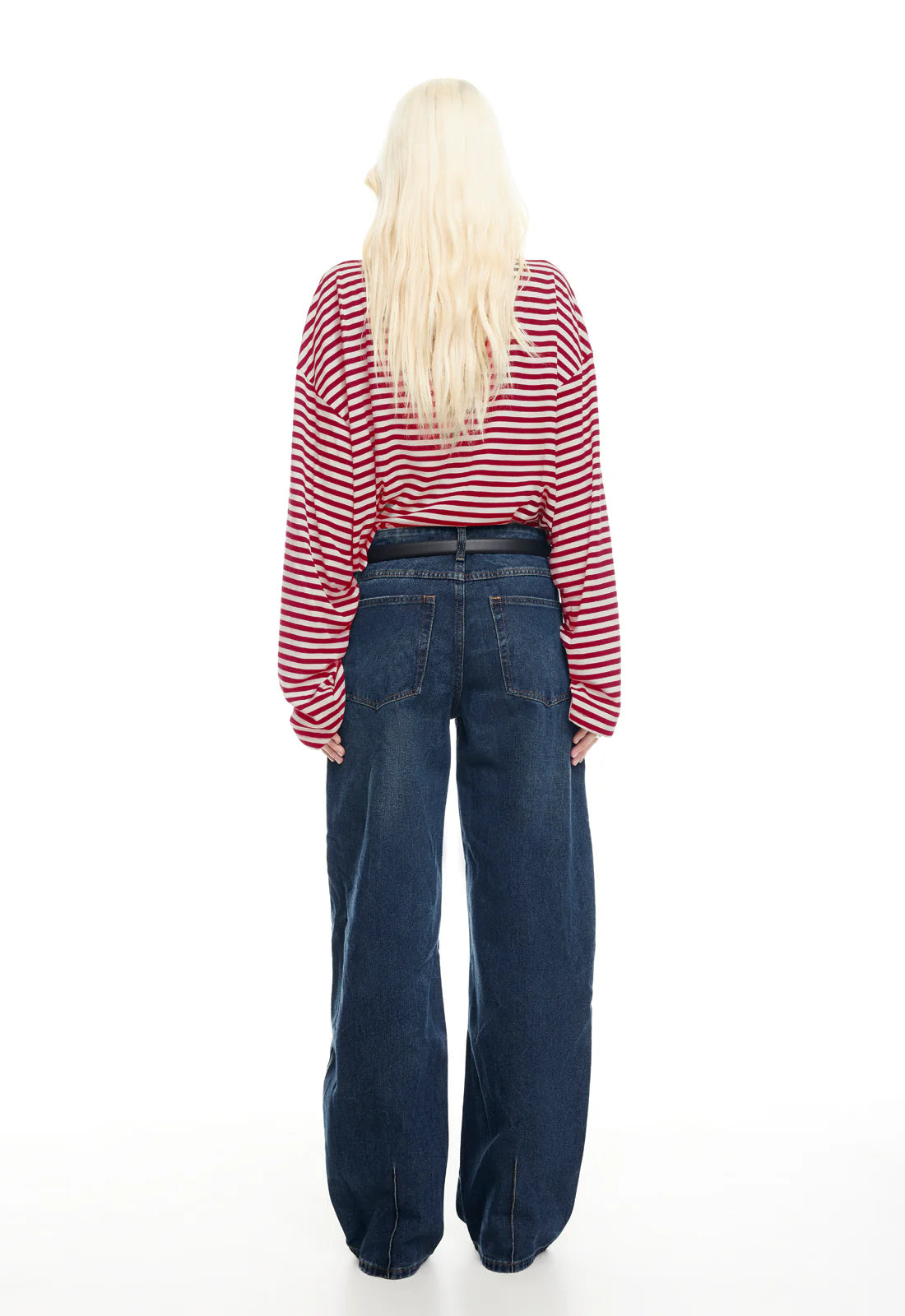 Bloom LS Tee Wine Stripe