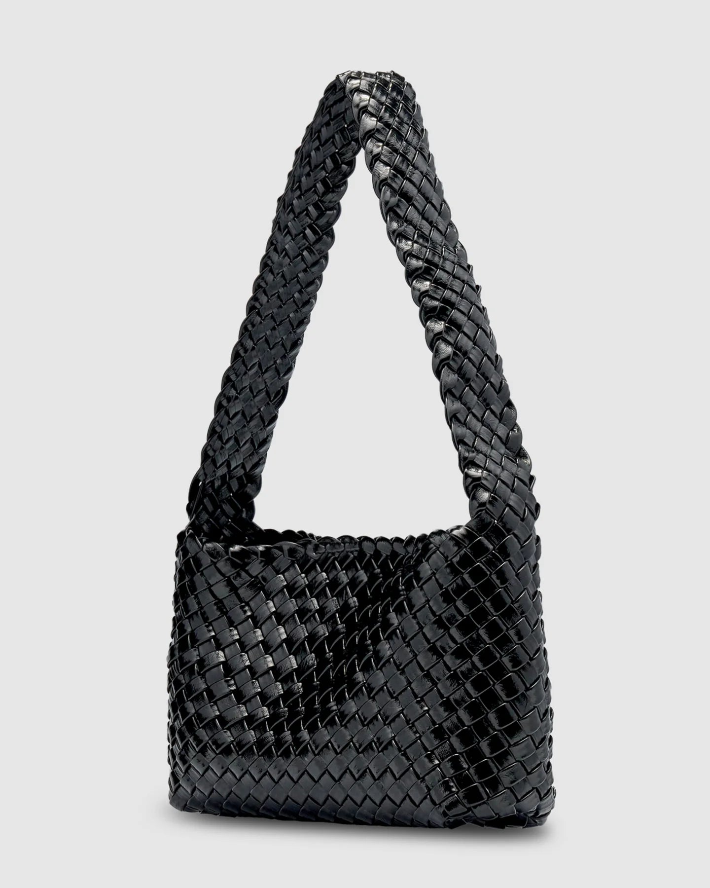 Luca Large Woven Bag Black