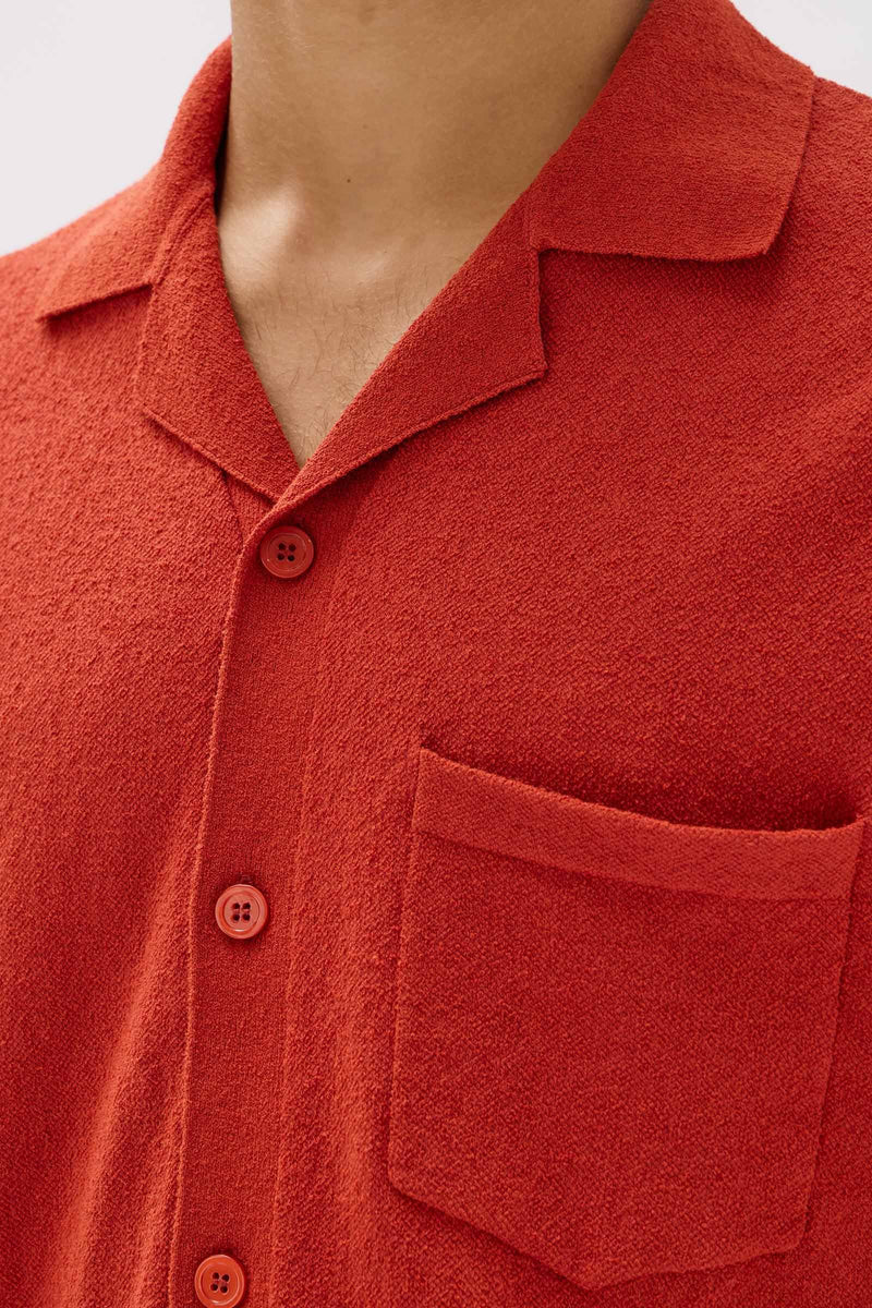 Lennox Boucle Shirt Papaya