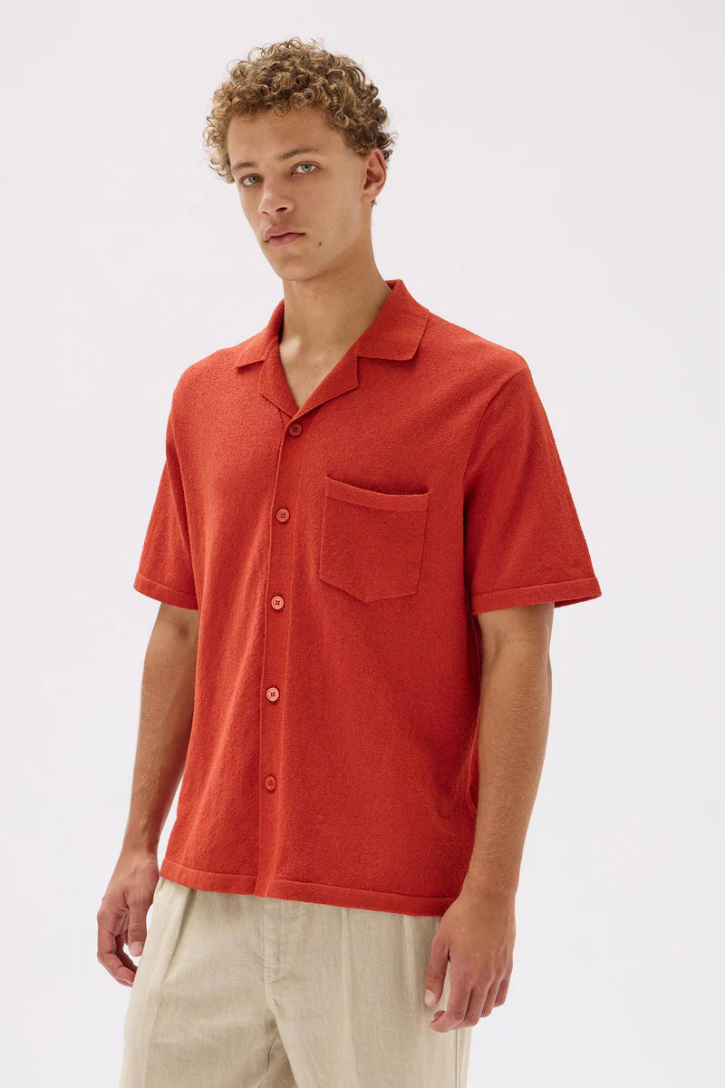 Lennox Boucle Shirt Papaya