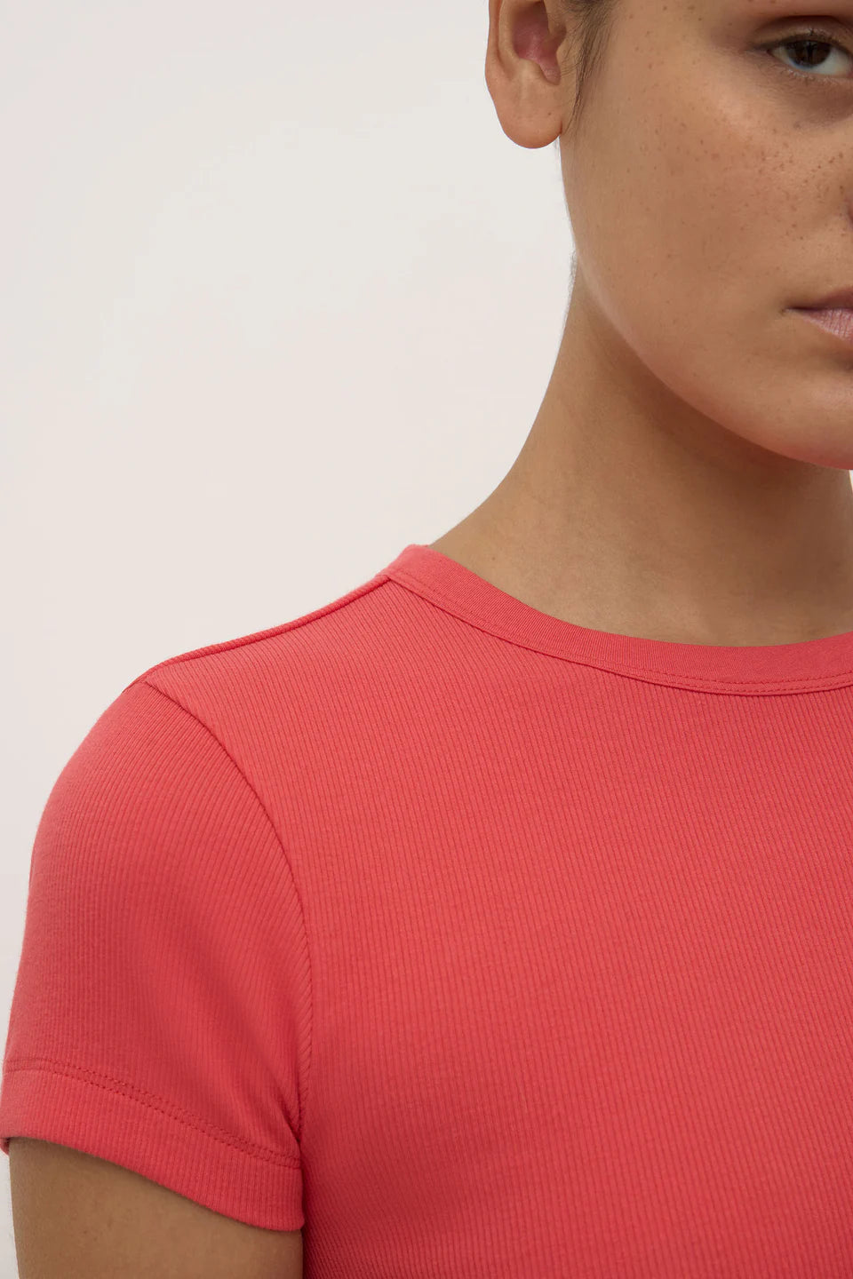 Linley Rib Tee Washed Chilli