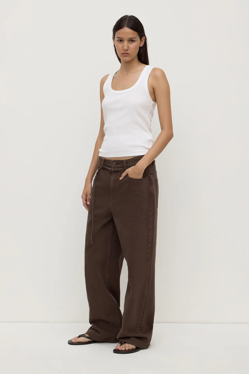 Loose Fit Jean Ganache