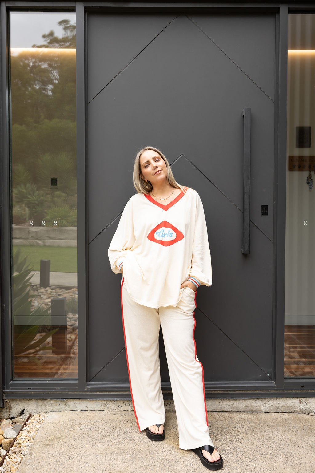 GRLS LS Cream Tee