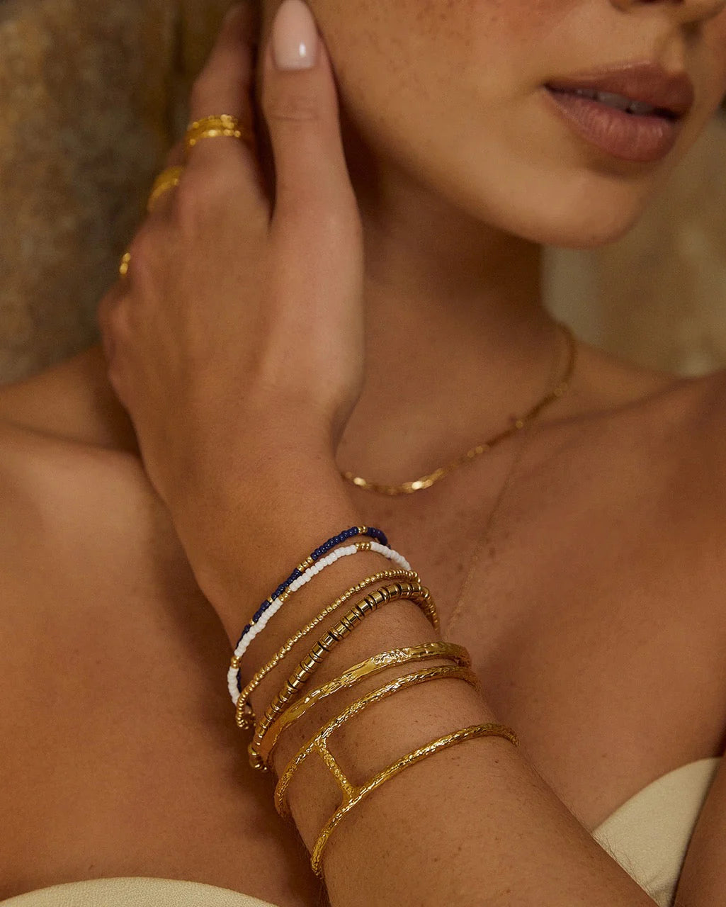 Maya Gold Cuff Bracelet