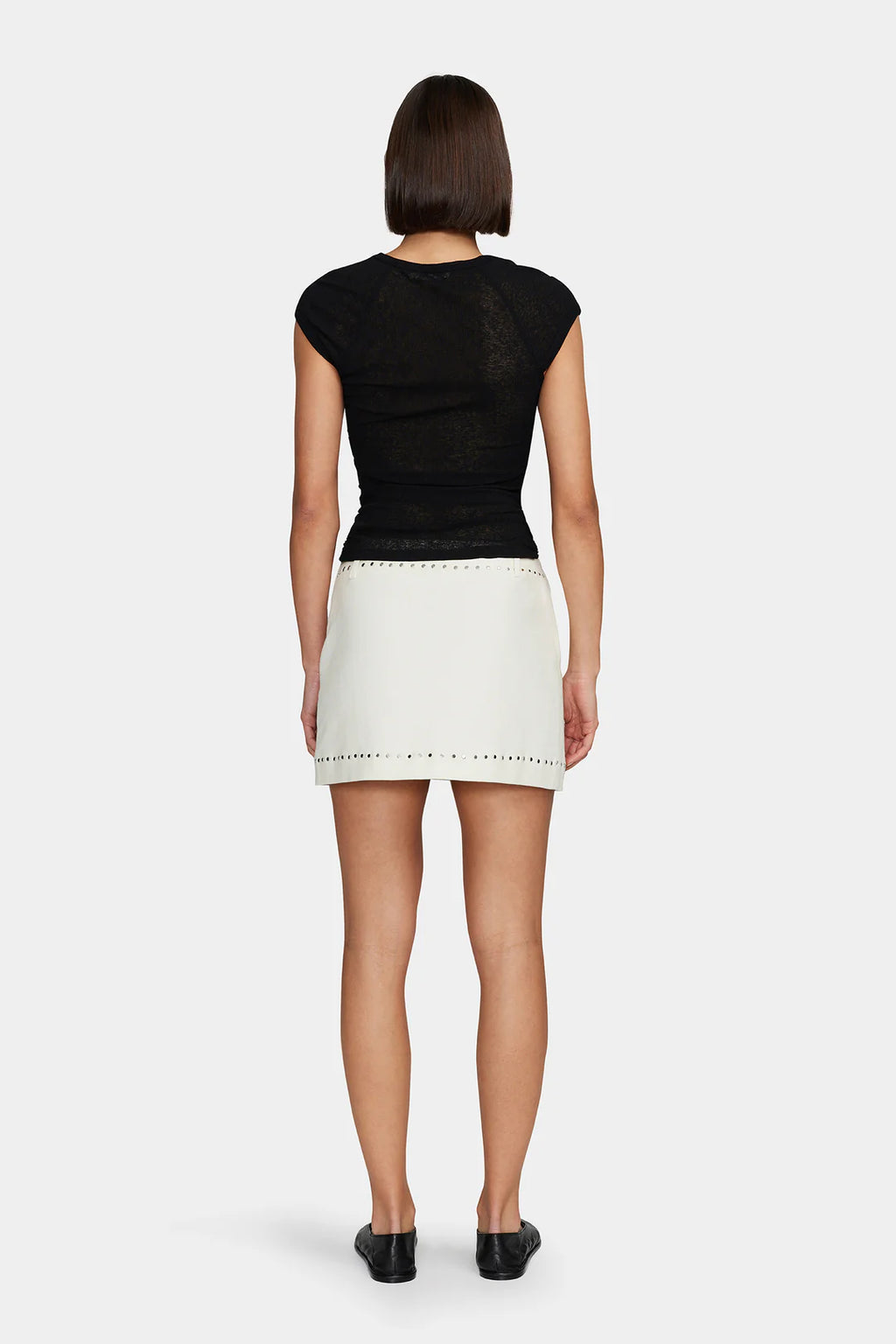 Martha Baby Tee Black