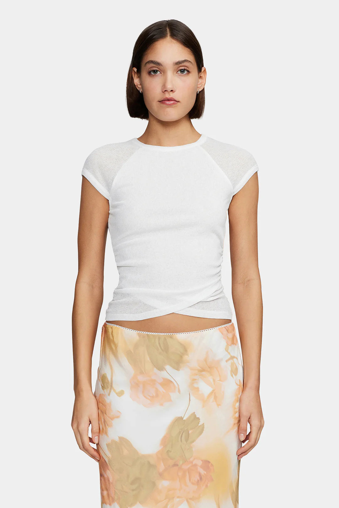 Martha Baby Tee White