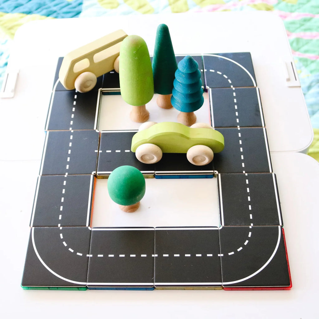 Magnetic Tile Topper Roads