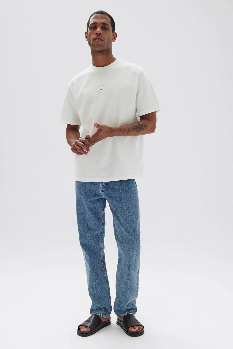 Mens Exhibit Patch SS Tee White