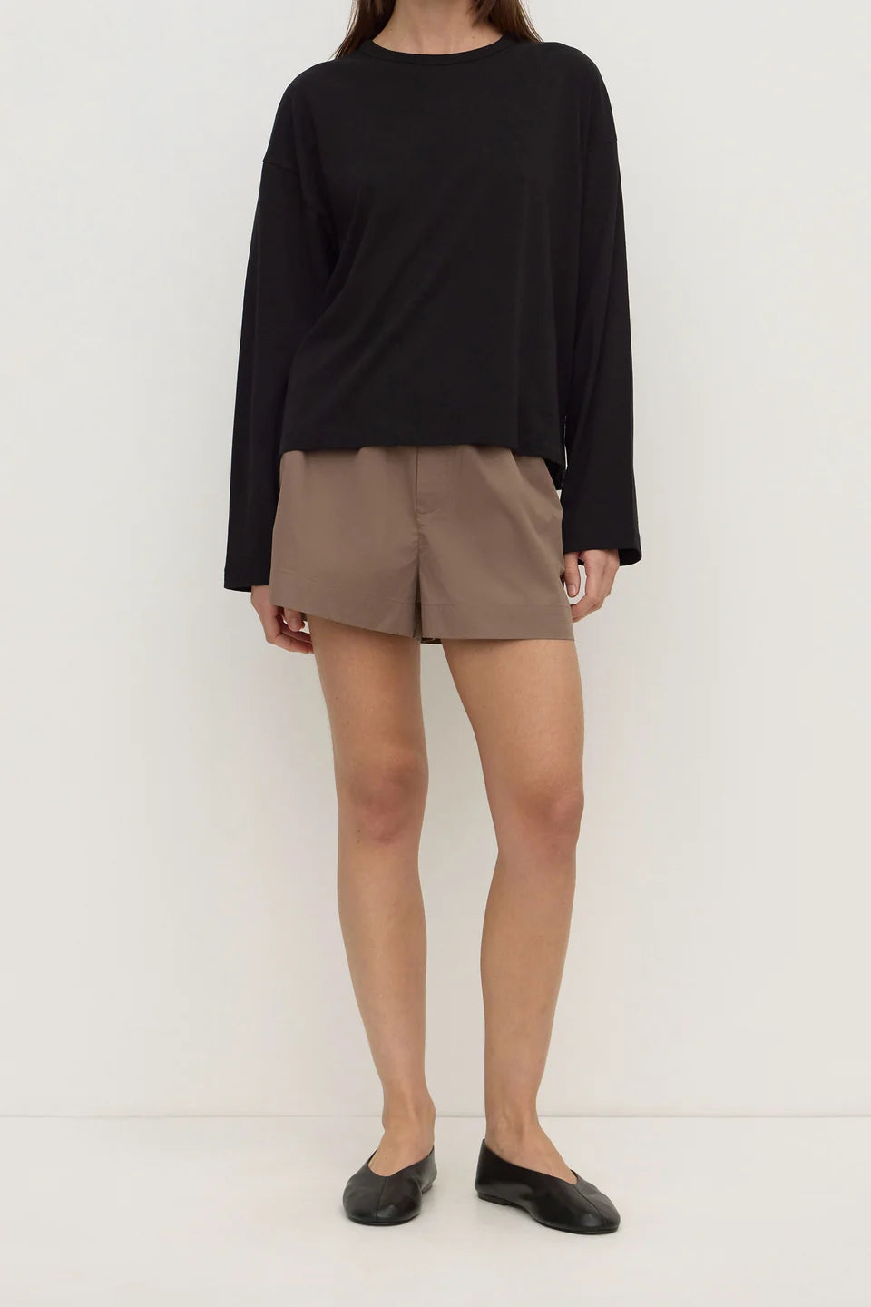 Micha Poplin Short Dark Sand