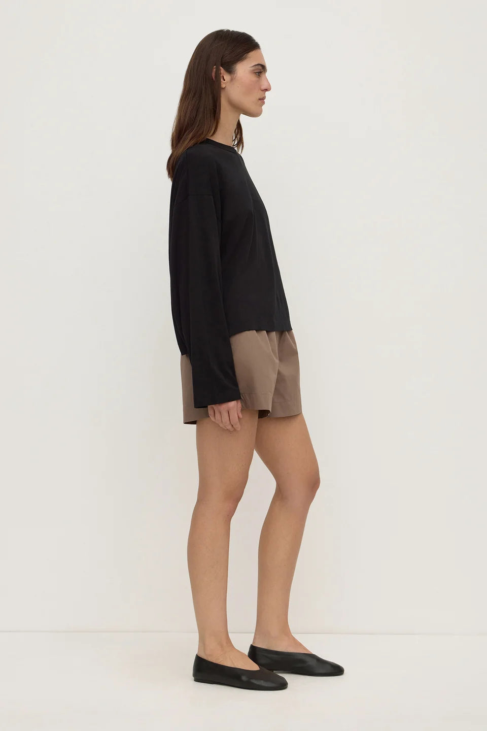 Micha Poplin Short Dark Sand