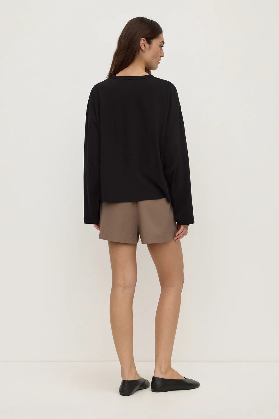 Micha Poplin Short Dark Sand