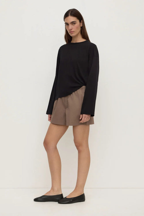 Micha Poplin Short Dark Sand