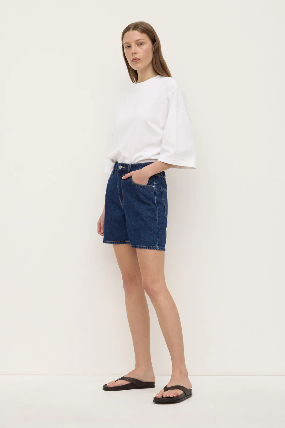 Mid Rise Vintage Denim Short Heritage Blue