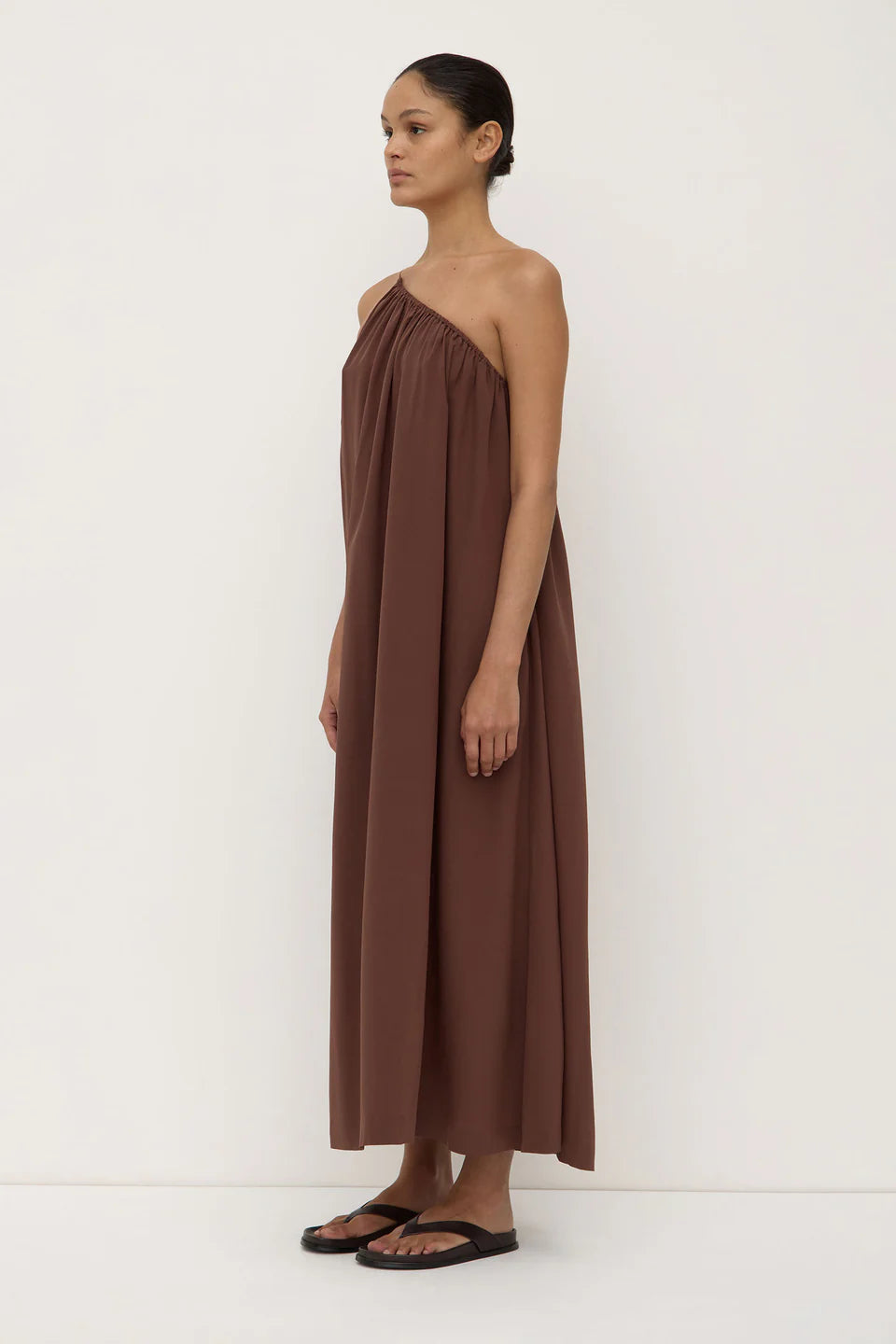Mila Asymmetrical Maxi Espresso