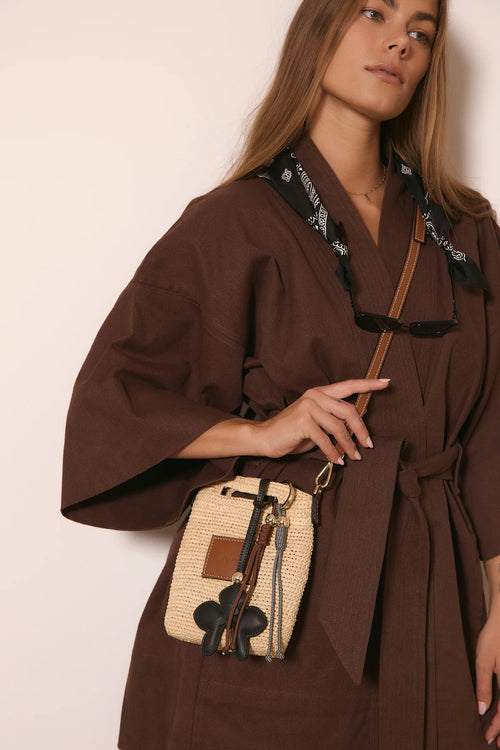 Nim Rope Charm Keyring Beige / Brown