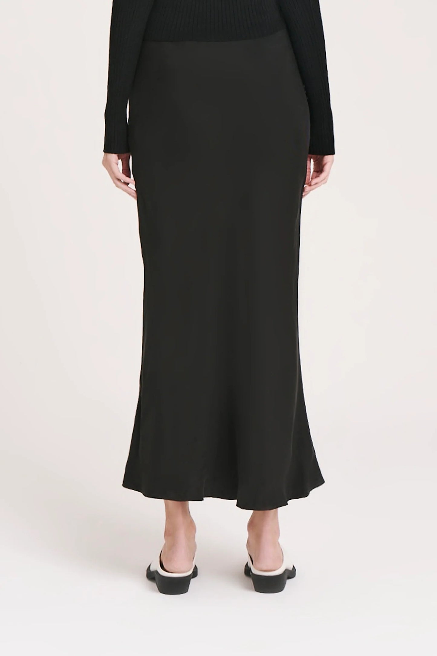 Ines Cupro Skirt Black