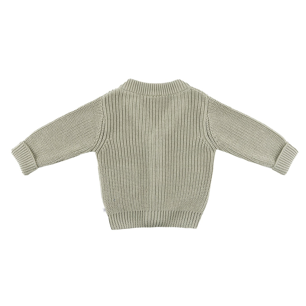 Knit Chunky Cardigan Sage