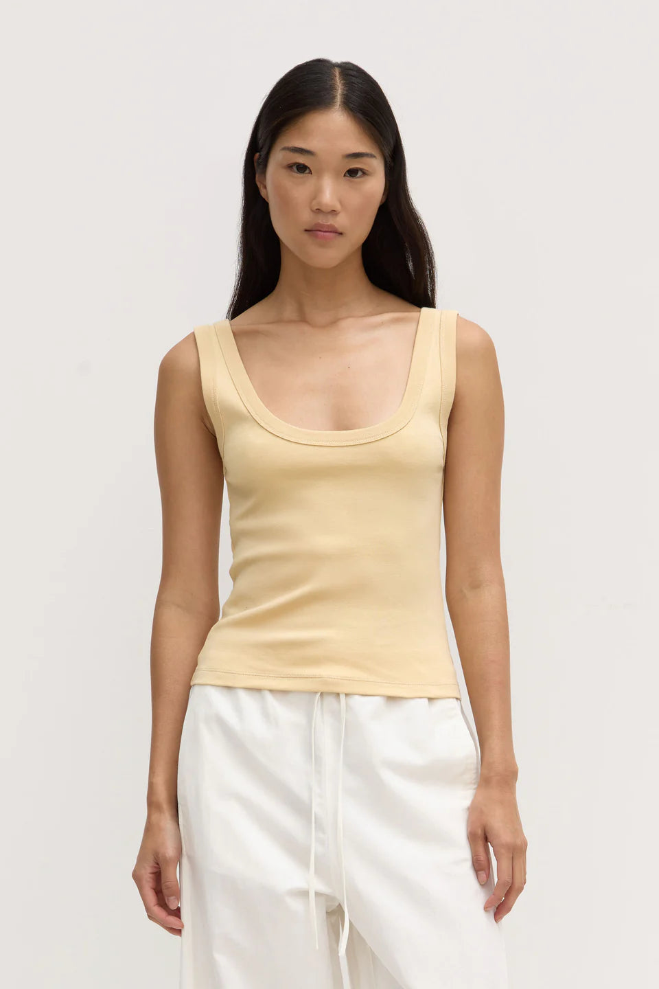 Paulina Scoop Tank Chamomile
