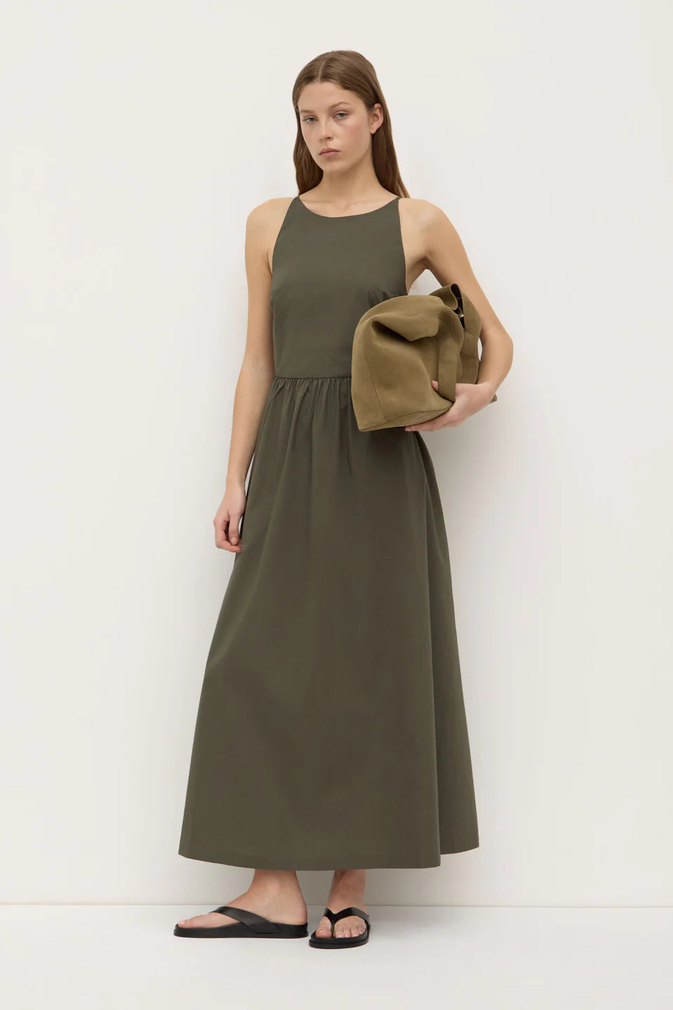 Posie Midi Dress Moss