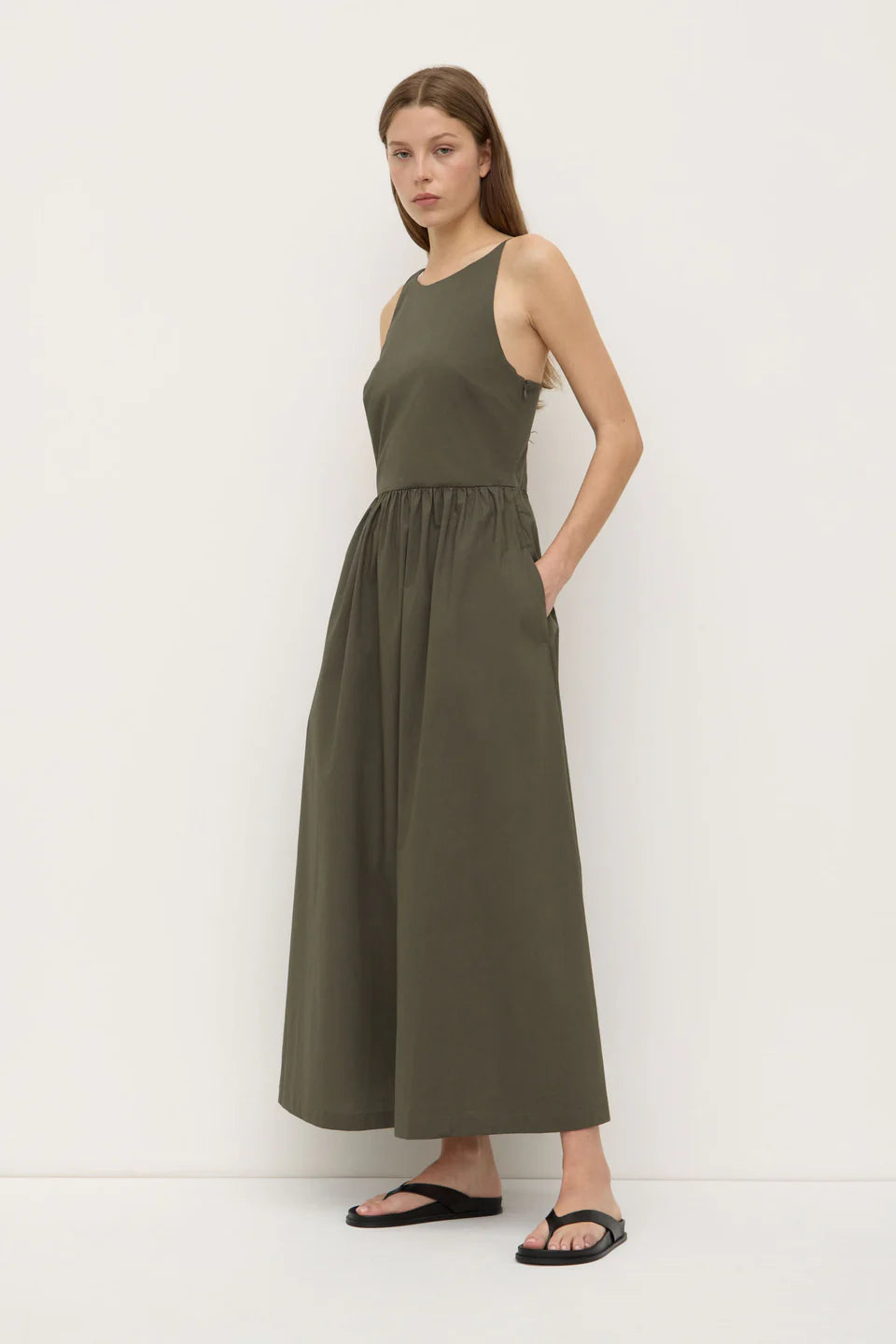 Posie Midi Dress Moss