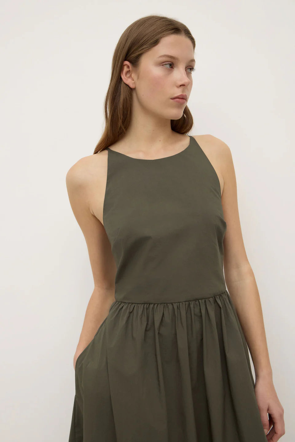 Posie Midi Dress Moss