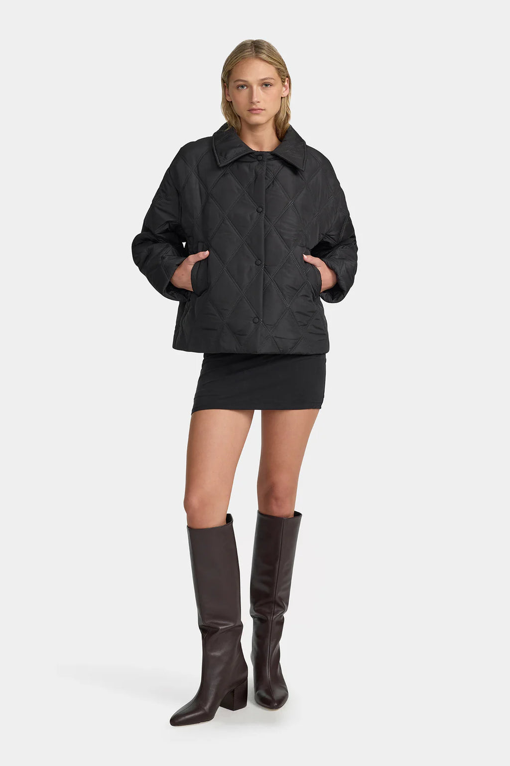 Quinton Quilted Jacket BLK