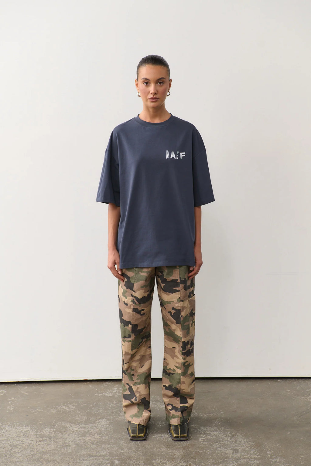 Blurred Raef Tee Washed Black