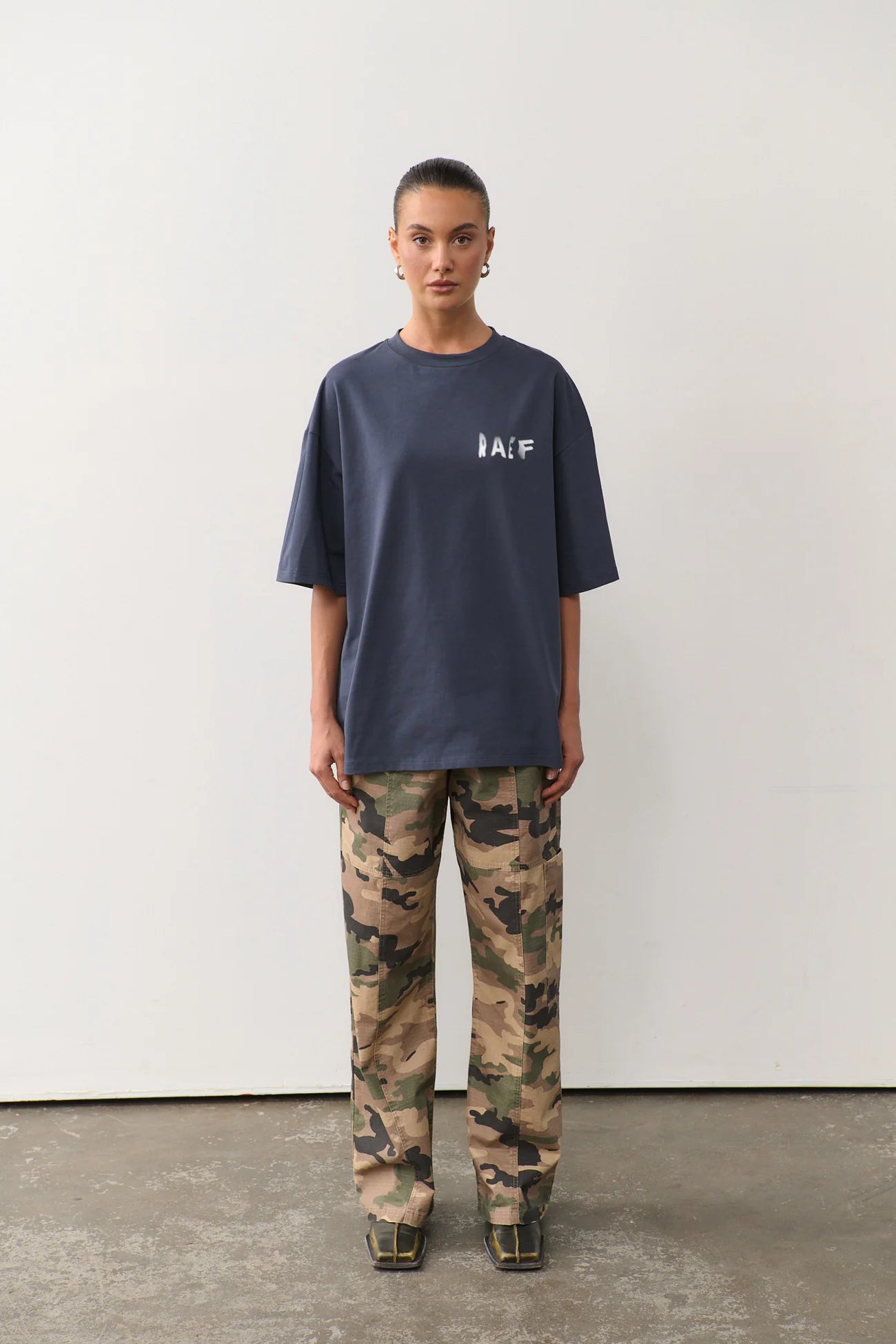 Blurred Raef Tee Washed Black