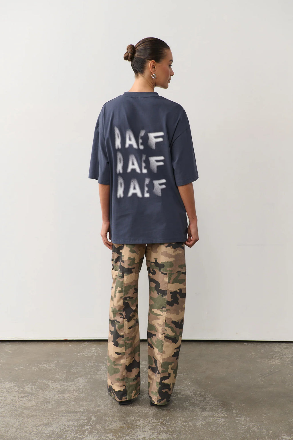 Blurred Raef Tee Washed Black