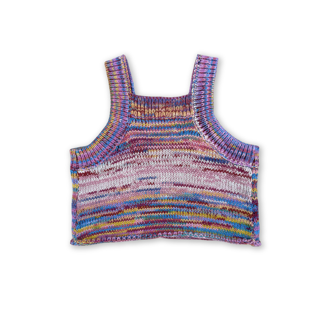Knitted Singlet Top Rainbow