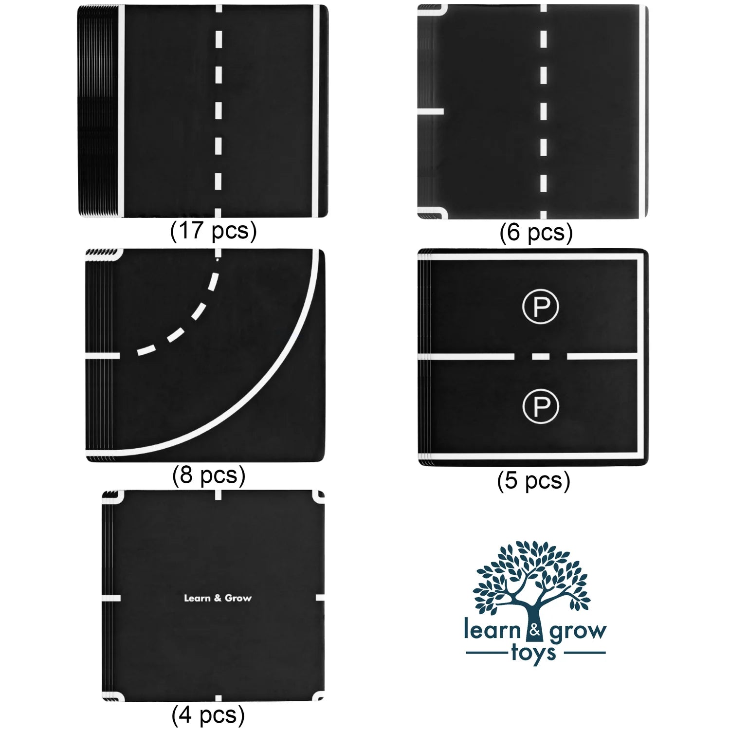 Magnetic Tile Topper Roads