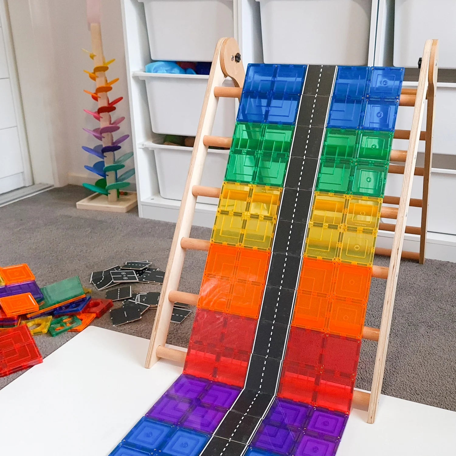 Magnetic Tile Topper Roads